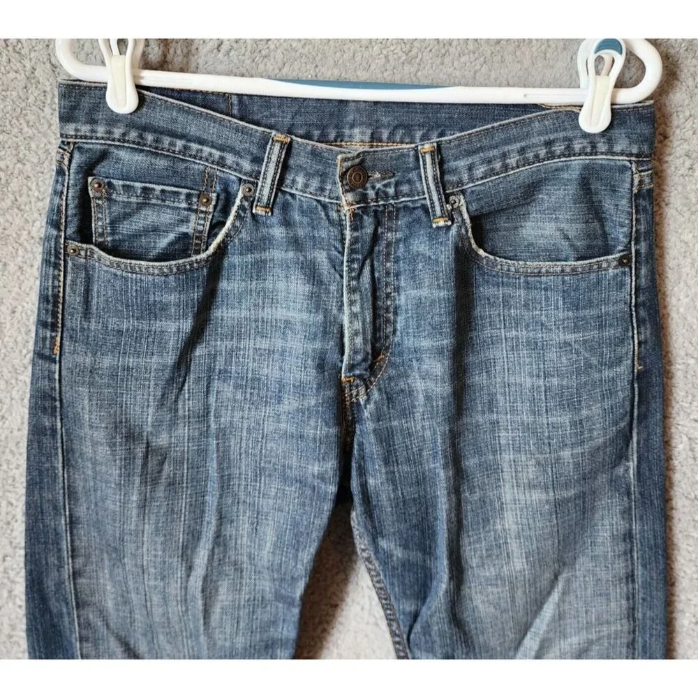 Levis 505 Blue Regular Straight‎ Jeans Size W32 x L24 100% Cotton